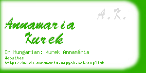 annamaria kurek business card