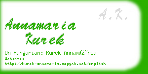 annamaria kurek business card